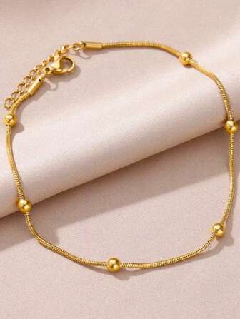 316L Stainless Steel Faux Pearl Beads Anklets For Women New Leg Chain Waterproof Boho Sumer Beach Jewelry Gift 2025