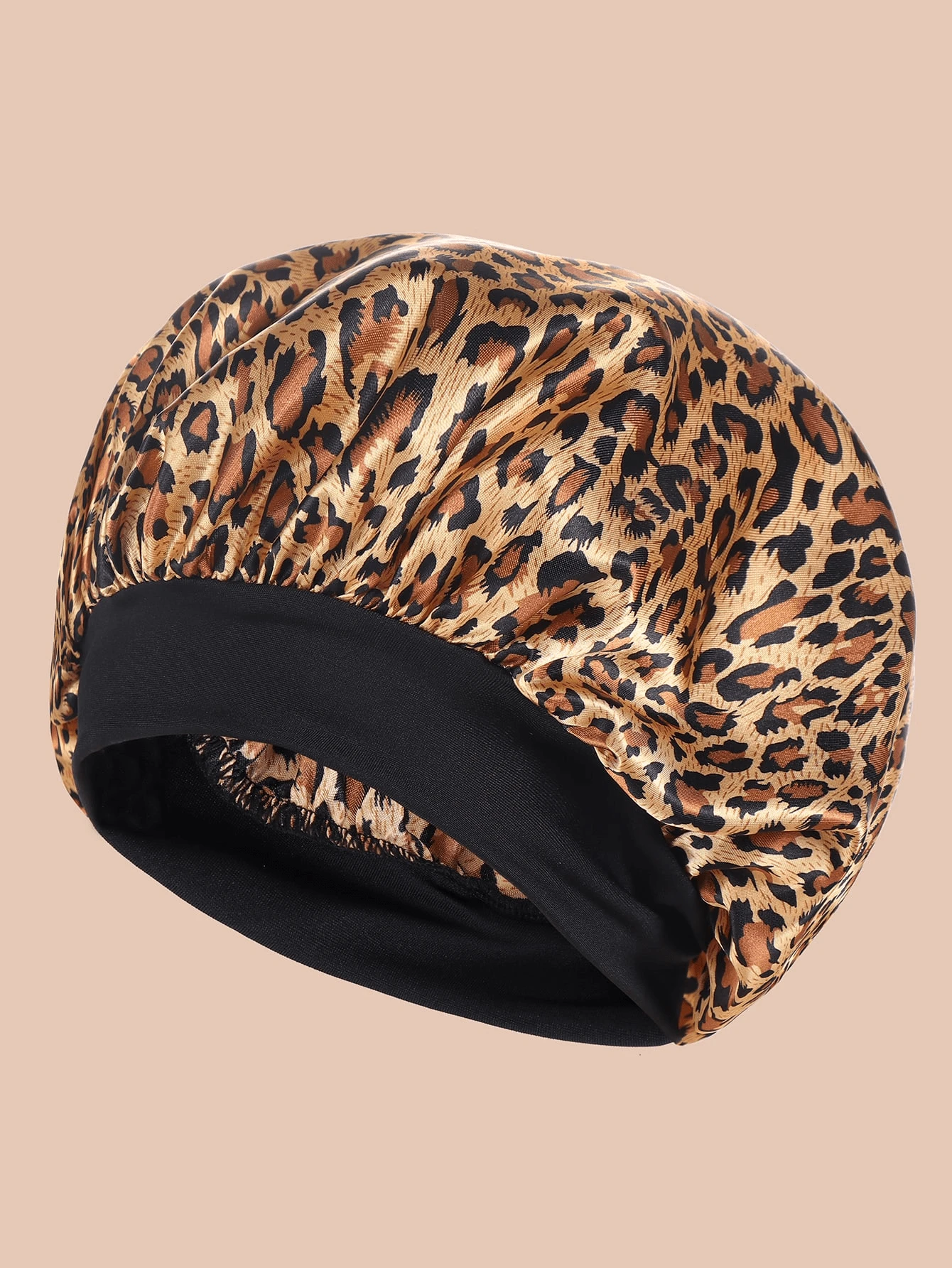 1pc Color Dreadlock Narrow Braid Cap, Minimalist Casual Daily Wear - Leopard Print - View 1