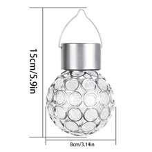 太阳能防水户外 LED 吊灯，光感应空心灯笼，适用于草坪、花园、庭院 - 鏤空掛燈 - 查看 12