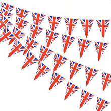 Banderines de cuerda con banderas británicas para eventos patrióticos, Día de la Independencia, bares deportivos, decoración interior y exterior - Multicolor - Ver 4