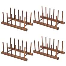 Vertical Bamboo Dish Rack, Utensil Drying And Storage Rack, Kitchen Drawer Organizer - Pot Lid Rack, Cabinet Space Saving Dish Rack - Cutting Board Drainer Rack, Can Hold Plates, Pot Lids, Bowls, Cups And Books, Kitchen Cabinet Organizer, Keeps Tableware Dry - Multicolor - View 27