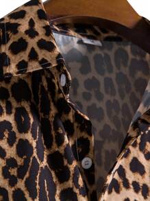 Men's Casual Leopard Print Shirt For Summer - Multicolor - View 4