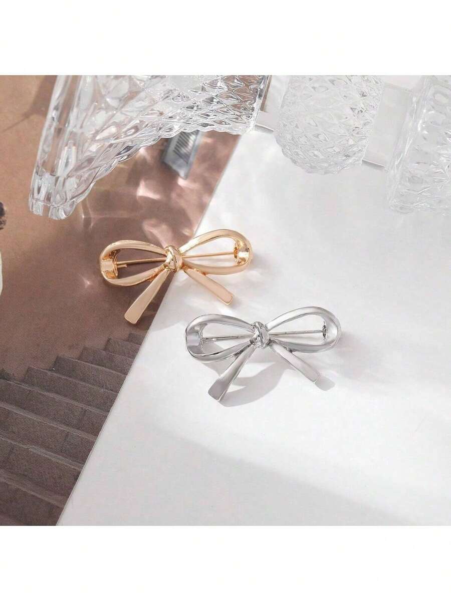 1 Stück elegante Schleife Brosche, funkelnde Legierung Dekoration, einfache Anstecknadel Brosche, hochwertige Damen Brustblume Clip - perfektes Valentinstags Geschenk Kleider Accessoire Anstecknadel für Kleidung, Tasche, Charm, Schule, Büro Accessoires, Hemden, Jacken, Schmuck, Weihnachten, Halloween Kleidung, witzige, süße Lehrer Geschenke, Halloween Accessoires, Lehrertag