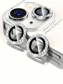 3 miếng dán trang trí bằng đá Rhinestone chống trầy xước/chống nổ bảo vệ camera điện thoại di động tương thích với iPhone 11/iPhone 12/iPhone 13/iPhone 14/iPhone 15/iPhone 16 làm quà tặng sinh nhật, gia đình, bạn bè Pha lê lấp lánh, bảo vệ ống kính, phụ kiện điện thoại Chống nước, chống sốc, chống rơi, chống rơi, chống bám vân tay, bao phủ toàn bộ - Bạc - Xem 5