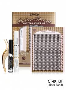 280PCS LASHVIEW 30D DIY Eyelash Extension Kit, Cluster Eyelash Extensions, Individual Lashes Kit,Individual Lashes With Glue And Tweezers