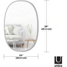 Espejos de tocador montados en la pared, decoración del baño del hogar - Gris - Ver 2