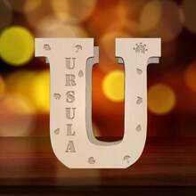 1 Piece, Custom Name Letter Night Light, 11 Inch Creative Luminous A-Z Letter Light, Big Hair Letter Logo LED Sign Number Sign, Suitable For Night Light Home, Bar, Christmas Light, Birthday, Party, Wedding, Decorative Digital Shape Light