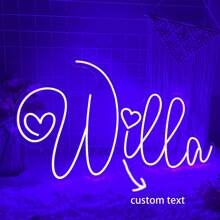 Custom Neon Signs, Neon Name Sign For Home Wall Decor Custom 1low/2low Neon Sign Personalized Holiday Gifts LED Sign Custom Neon Lights For Wedding Birthday Party Light, Christmas Decoration Gift Power By USB/Battery Packs