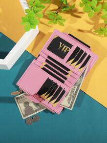 Vintage Solid Color Short Wallet Portable Bifold Coin Purse Women's Credit Card Holder Wallet Purse Wallet Mini Wallet Small Wallet