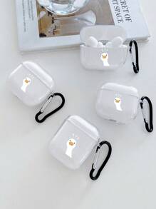 1个问号天鹅TPU透明耳机保护套，带挂钩，兼容苹果蓝牙耳机（仅含耳机保护套，不含耳机） - 彩色 - 查看 5