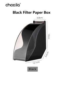 choxila 1pc Coffee Filter Holder, Coffee Filter Storage With Dustproof Cover, Coffee Filter Paper Dispenser Rack, Coffee Filter Box For Coffee Shop, Home, Office, Capacity Of 200pcs Cone Coffee Filters