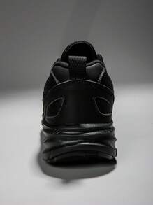 男士情侣2025新款厚底增高运动鞋户外厚底增高舒适防滑网眼透气圆头低帮系带运动鞋户外徒步休闲适合四季轻便 - 黑色 - 查看 6