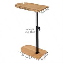 Quiltern Portable Bamboo Floor Stand-Versatile For Bathroom, Bedside, And Extendable For Wine, Phone, And Tablet Storage - Brown - View 5