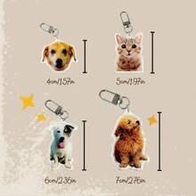 Customized Pet Keychains, Customized Cat Keychains, Customized Dog Keychains, Personalized Photo Keychains, Acrylic Keychain Pendants, Customized Pet Memorial Gifts - U-shaped Keychain - View 6