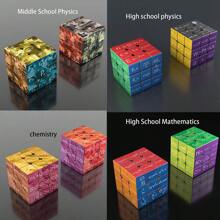 3x3x3 Element kreatywny, układanka z okresową tablicą pierwiastków, może pobudzać zainteresowanie nauką, rozwijać myślenie przestrzenne, nadaje się również jako zabawka łagodząca stres dla nastolatków, prezent urodzinowy lub wypełniacz prezentów