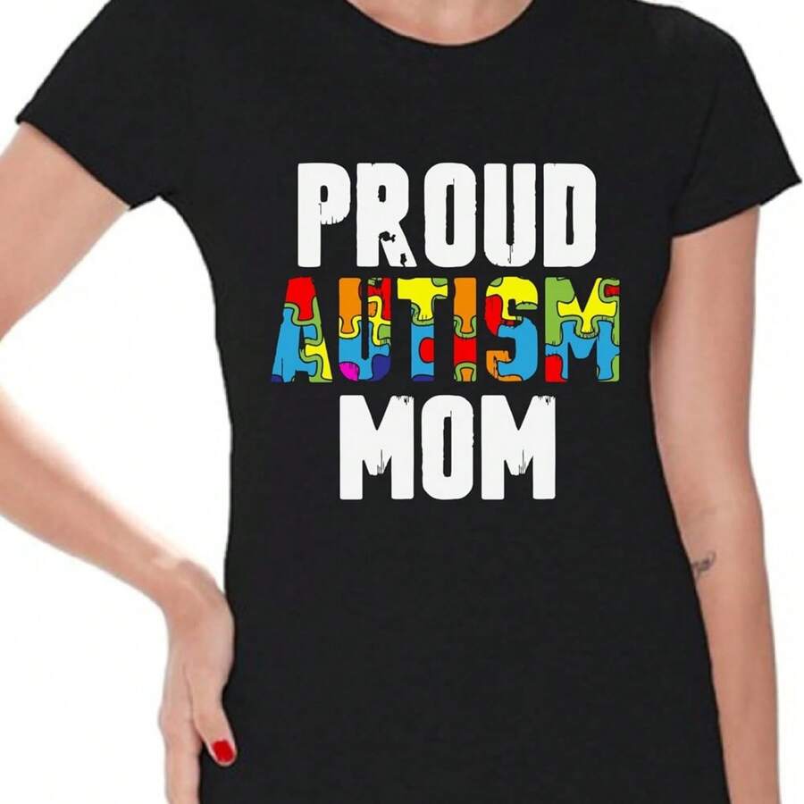 Awkward Styles Proud  Mom Shirts  Mom Gifts  Mother Awareness - Black - View 1