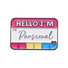 1pc Creative Colorful Geometric Letter Shaped Metal Brooch Pin, Cartoon Dopamine Colored English Short Phrase Badge Lapel Pin - Multicolor - View 10