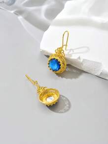 1 Pair Fashionable Creative Glamorous Sparkling Unique Design Bohemian Style Earrings, Suitable For Women's Everyday Wear