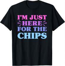 I'm Just Here For The Chips Funny Potato Chip Lover T-Shirt - Black - View 1