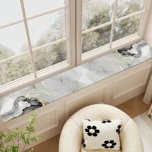 1 st. Elegante Marmeren Patroon Vensterbank Waterdicht En Vuilafstotend Pad, Met Zachte Rubberen Achterkant Voor Antislip En Absorberend, Gemaakt Van Diatomiet Materiaal, Multifunctioneel En Trimbaar, Praktische Woondecoratie, Vakantie/Housewarming Cadeau
