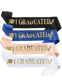 1 pezzo Fascia per laurea, nastro cerimoniale, nastro "Sono laureato", cintura da cerimonia di laurea, nastro di raso per cerimonia di laurea, decorazione per festa di laurea, accessorio per photobooth