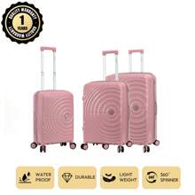 20+24+28 Inch Luggage Sets Of 3 Pcs, European Brand French Design, Large Capacity, Silent Wheels, Lock, Waterproof & Durable, Travel Essentials, Holiday & Vacation Necessities, Elegant & Fashionable, Lightweight & Comfortable, Family Travel Gifts, Top Item, Spring/Summer Bright Color, Unisex Design, Suitable For Low-Cost Airline Hand Carry - Rose Gold - View 1