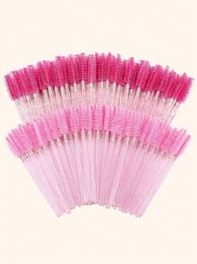 Varitas de rímel desechables con cerdas de cristal para extensiones de pestañas y cejas, 20/50/100/200/300 piezas - Rosa Fucsia - Ver 8