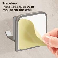 1pc Wall-Mounted Toothbrush Holder With Cups , Independent Installation, No Power Required, Quick-Drying Ventilation, Dust-Proof Bathroom Organizer