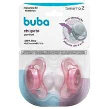 KIT With Two Pacifiers With Ultrasoft Silicone Nipples - Size 2 (From 6 Months) - Nighttime - 淺粉色 - 查看 1