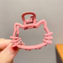 Sanrio (Authorized) Sanrio KT Cat Pink Alloy Hair Clip - Cute Cartoon Hollow Design, Sweet And Cute Girl Hair Claw, Perfect Birthday Gift, Cat Enthusiast Gift, Suitable For Christmas Gift
