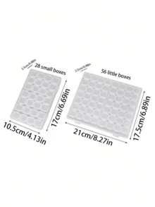 1pc Transparent Portable Jewelry Storage Box, Necklace Earrings Rings Anti-Oxidation Detachable Organizer Container, Accessories Case