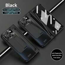 For Gogle Pixel 9 Pro Fold Luxury Plating Hybrid KickStand Hard PC Case Cover - Black - View 2
