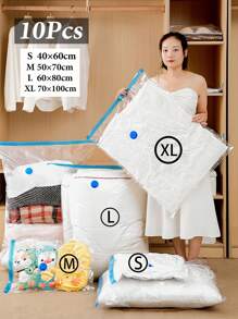 10/5/1pc Reusable Vacuum Storage Bags, Travel Storage Bags, Clothes Organizer Bags, Space Saving Bags, Suitable For Jacket, Shirt, Quilt, Pants, Home, Dorm, Closet, Bedroom, Bathroom, Travel Accessories, Back To School Room Decor Home Decor Decor Bedroom Decor - Multicolor - View 11