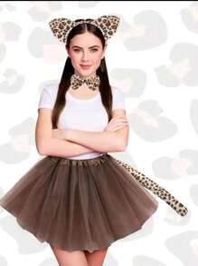 3pcs/Animal Costumes Are Suitable For All Kinds Of Holiday Rave Party Cosplay Costumes Prom Halloween - Leopard - View 4