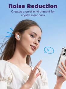 TWS Kabellose In-Ear-Kopfhörer 5.3 Stereo HiFi, Kabellose Ohrhörer geräuschgedämpft, mit eingebautem Mikrofon, IPX5 wasserdicht für Sport, Frauen, Mädchen, Geschenkideen, geeignet für Arbeit/Training/Meetings/Fahren - mehrfarbig - Übersicht 2