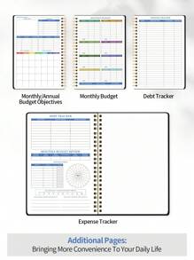 Trees 1pc Budget Plan - Monthly Finance Organizer With Expense Tracking Notes Designed To Effectively Manage Your Money, Undated Financial Plan/Ledger, Ready To Start - A5 Size,School Supplies,Back To School