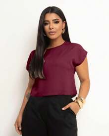 Basic Cropped Modeling With Perfect Fit Factory Price Get Yours Now - Granate - Ver 5