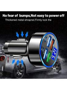 Adaptador cargador para coche de 6 puertos y Set de accesorios de carga 3 en 1 con cable trenzado compatible con iPhone - Multicolor - Ver 3