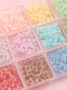 705 piezas/50g Cuentas de arroz de cristal facetado y escarchado en color dorado para hacer joyería, pulseras, collares, decoración de ropa y manualidades DIY