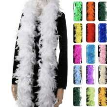 2 码长人造围巾，适合女士万圣节服装装扮配饰派对舞蹈节日圣诞树装饰手工制作 DIY 婚礼中心装饰音乐会宠物和家居装饰