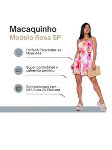 Macaquinho Feminino Flor do Deserto Carnaval Laço Sexy - Branco - Visão 4