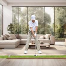 Golf Putting Mat, 1-5 Hole Indoor Golf Putting Green, Wrinkle-Free Golf Training Aid, Mini Golf Set With Auto-Ball Return, Alignment Guide, 3 Balls, Wood Base, Game Practice Gift For Home Office - 5 Hole, Wrinkle-free, Auto-ball Return, 3 Ball - View 1