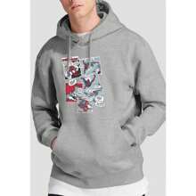 Marvel Spider-Man Mens Panel Collage Hoodie (Sport Heather)