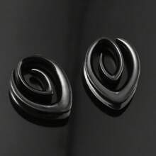 2PCS Spiral Simple Saddle Plugs Hangers Tunnels Gauges For Stretched Lobe Ear Piercing Women Body Jewelry Dilations