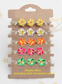1pc Adjustable Bohemian Daisy Flower Braided Bracelet, Suitable For Ladies Daily/Travel Wear - Polymer Clay - View 1