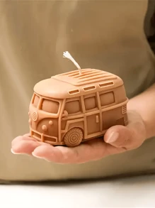 Creative Bus-Shaped Silicone Mold For Aromatherapy Candles, DIY Resin & Plaster Crafts - Unique Car Design Casting Tool - White - View 4