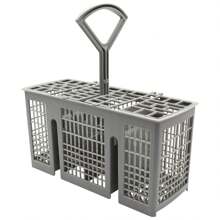 通用洗碗机餐具篮，适用于大多数品牌（例如博世），尺寸：8.66英寸 x 3.34英寸 x 4.72英寸 - 灰色 - 查看 2