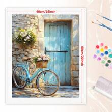 1/2pcs Diy Painting By Numbers Kit Front Bicycle Modern Wall Art Picture By Numbers Wall Art For Home Decor Craft 40x50cm/16x20inch Without Frame - Multicolor - View 3