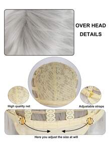 Unisex Short Silver Fluffy Straight Anime Cosplay Wig, Synthetic Glueless Heat Resistant High Temperature Fiber Hair With Bangs, For Halloween Party Costume School Carnival Concerts Vacation Photography Themed Events Comic Con Exhibition Daily Wear For Holiday Birthday Thanksgiving Day Gift For Christmas New Year Decorations & 1pc Wig Cap