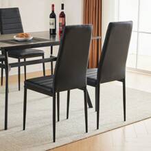 5 PC Dining Set / Wood Top Table / 4 Chairs Kitchen Table Living Room Furniture